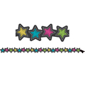 Teacher Created Resources Chalkboard Brights Stars Magnetic Border, 24 Feet/Pack, PK3 TCR77313
